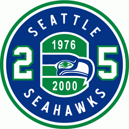 Seattle Seahawks 2000 Anniversary Logo fabric transfer